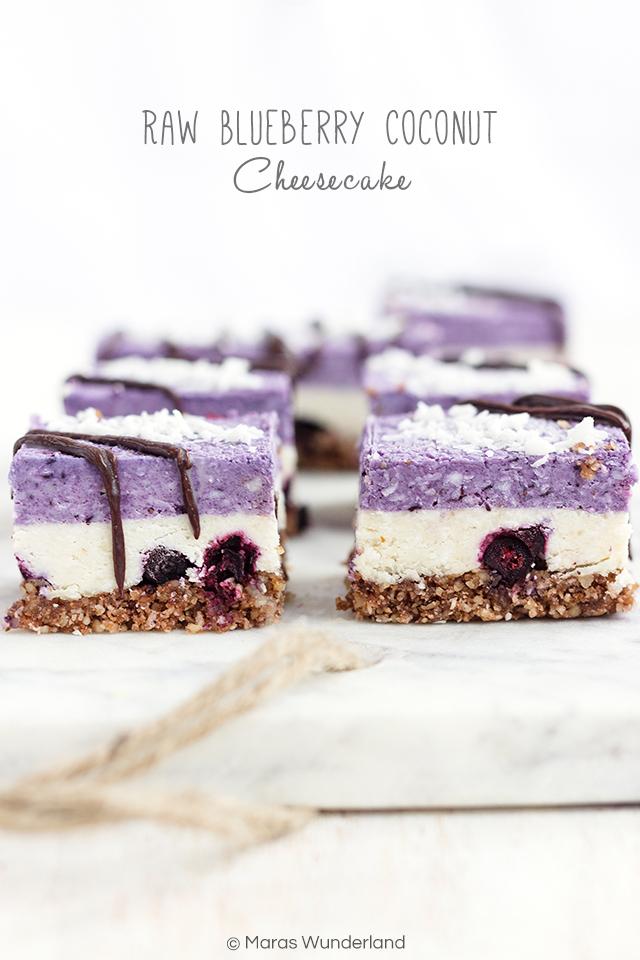 Rezeptbild: Raw Blueberry Coconut Cheesecake