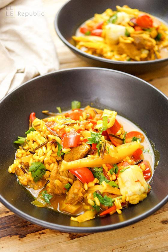 Rezeptbild: Lamm Paella mit Fenchel und Artischocken