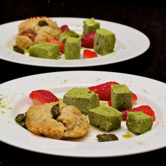 Rezeptbild: Marshmallows, Tomatencrumble und Eierlikör