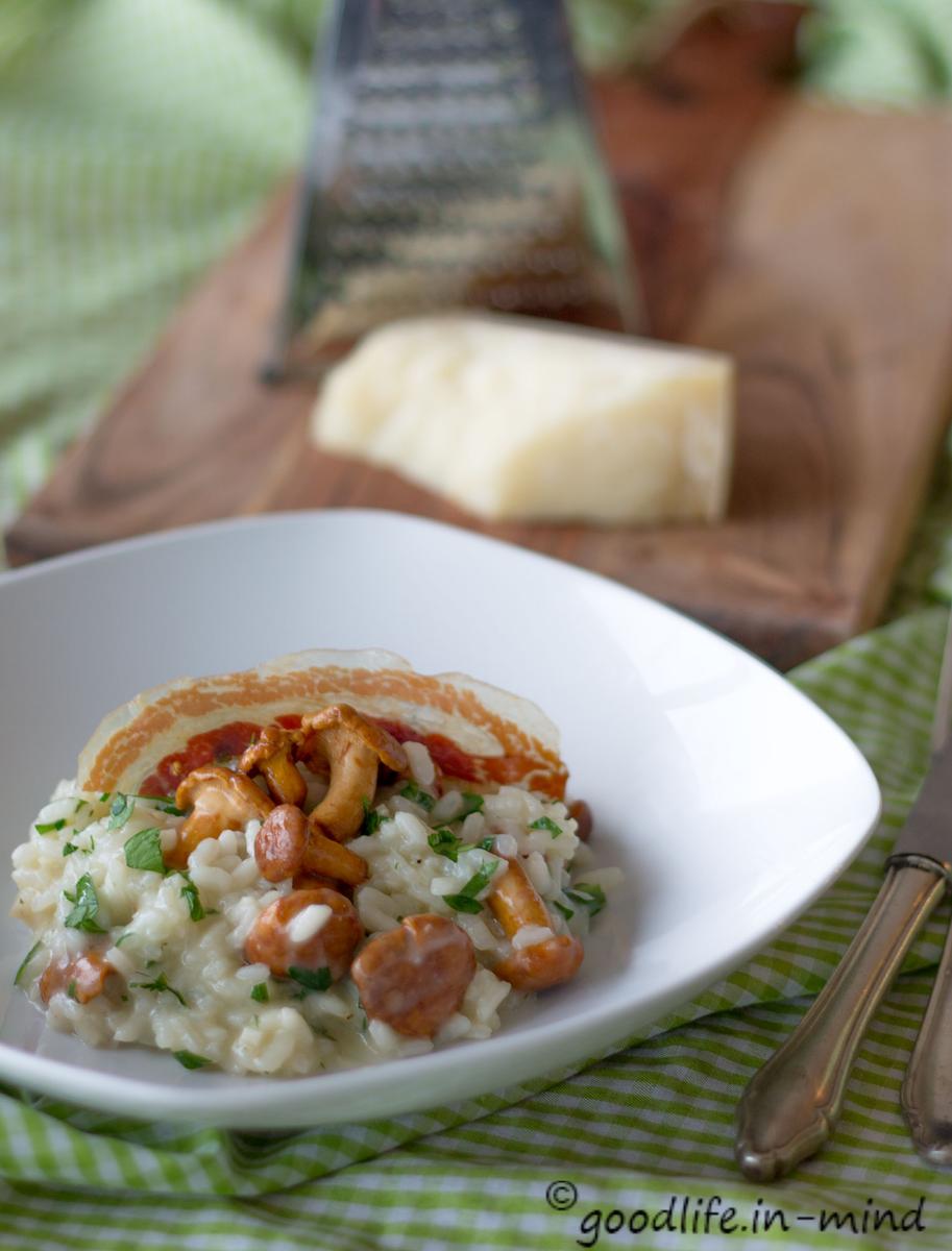 Rezeptbild: Pfifferlings-Risotto mit Pancetta