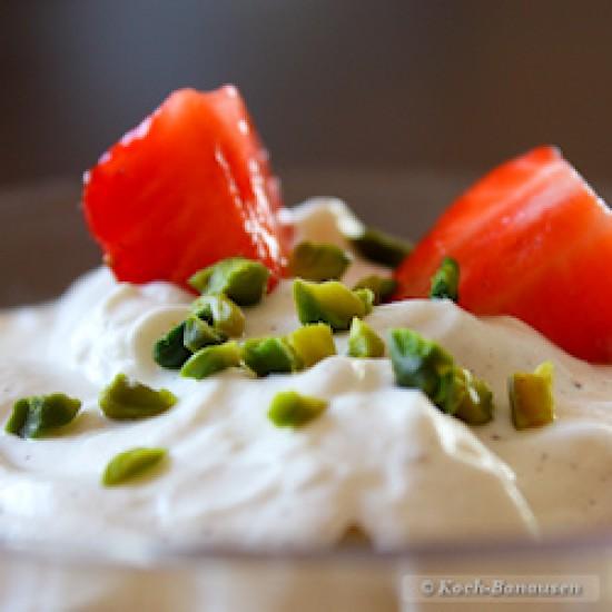 Rezeptbild: Erdbeeren mit Mascarpone-Creme