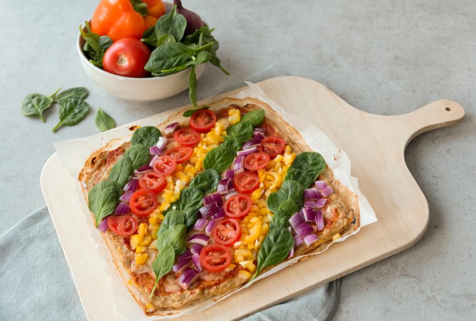 Rezeptbild: Low Carb Protein-Pizza mit Thunfischboden