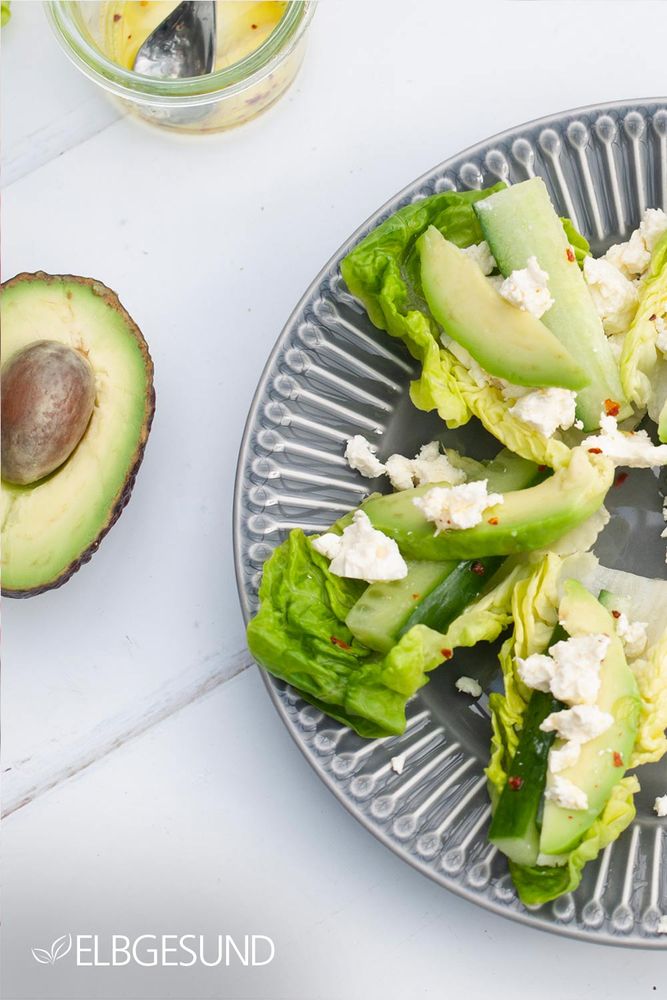 Rezeptbild: Scharfe Feta-Salat-Wraps