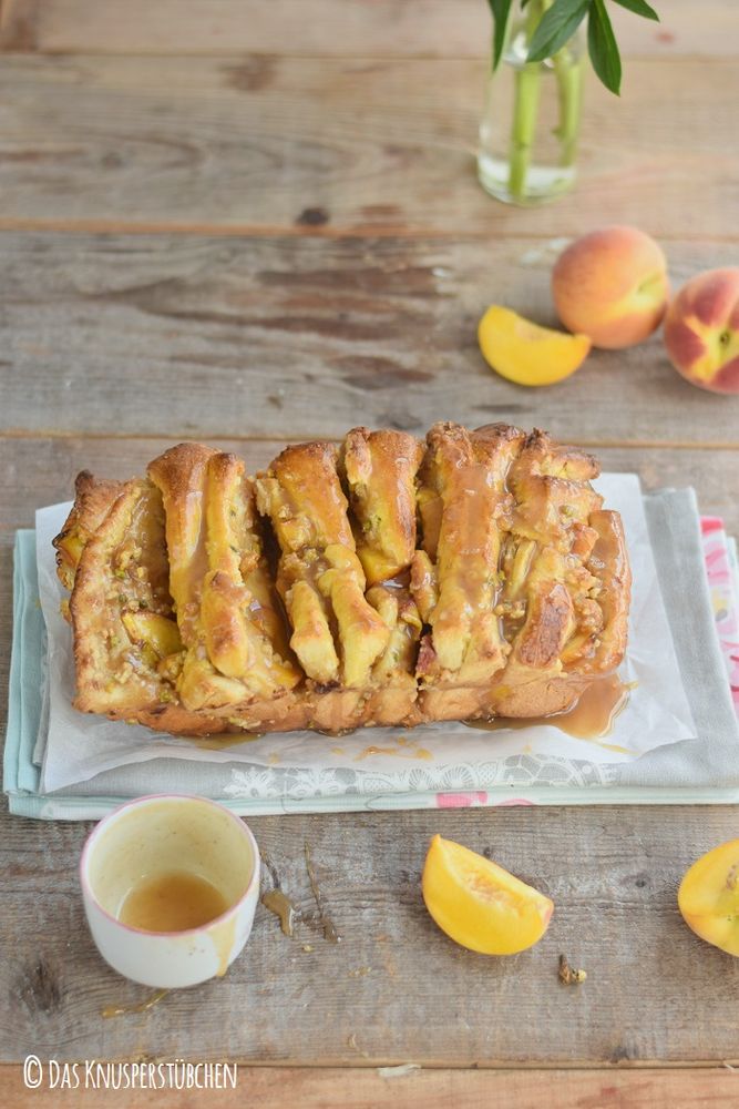 Rezeptbild: Knusperbrot: Pfirsich Pull Apart Bread