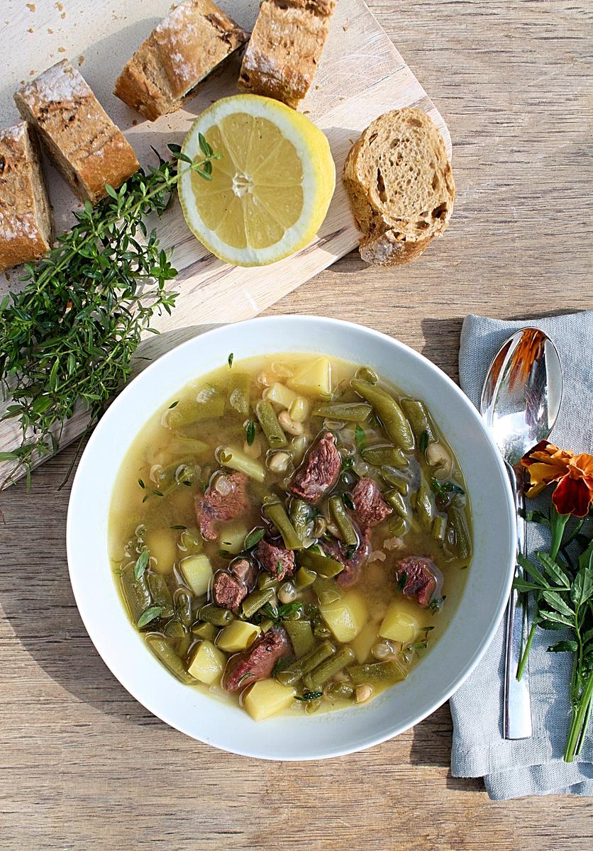 Rezeptbild: Sommerliche Bohnensuppe 