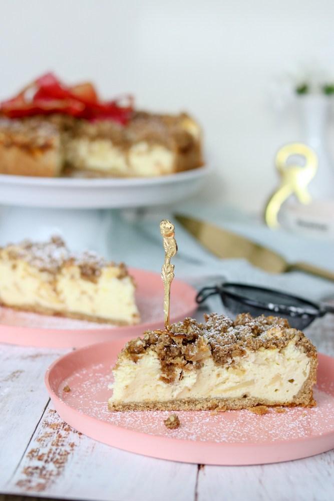 Rezeptbild: Apfel-Käsekuchen mit Zimtstreuseln