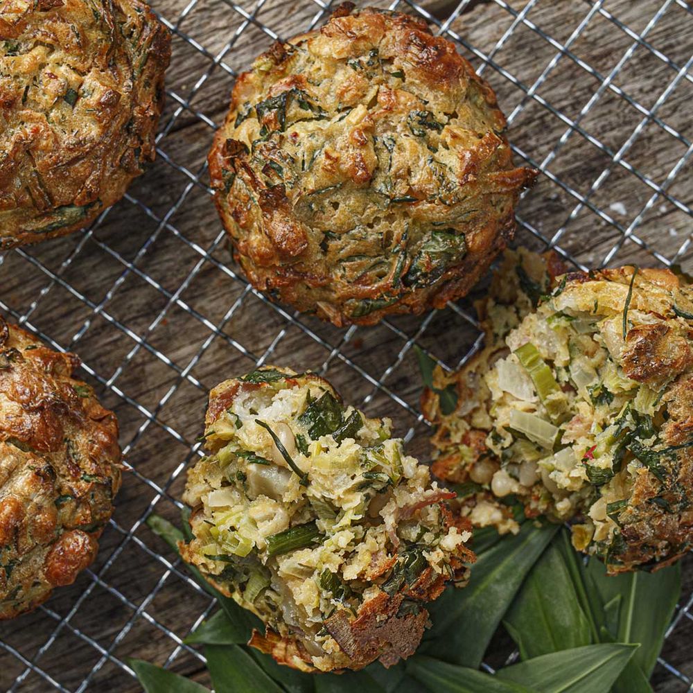 Rezeptbild: Bärlauchmuffins mit wildem Schnittlauch
