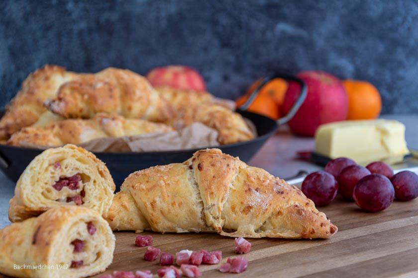 Rezeptbild: Fluffige Käse-Schinken Hörnchen