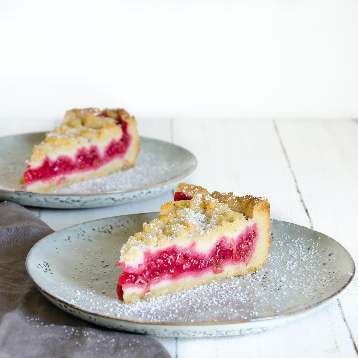 Rezeptbild: veganer Johannisbeer-Streuselkuchen