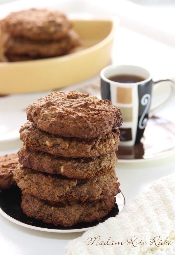 Rezeptbild: Typisch amerikanische Peanut Butter Cookies in der Vollkorn-Plätzchen-Variante