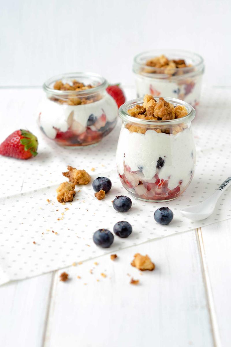 Rezeptbild: Obstsalat mit Schmandcreme
