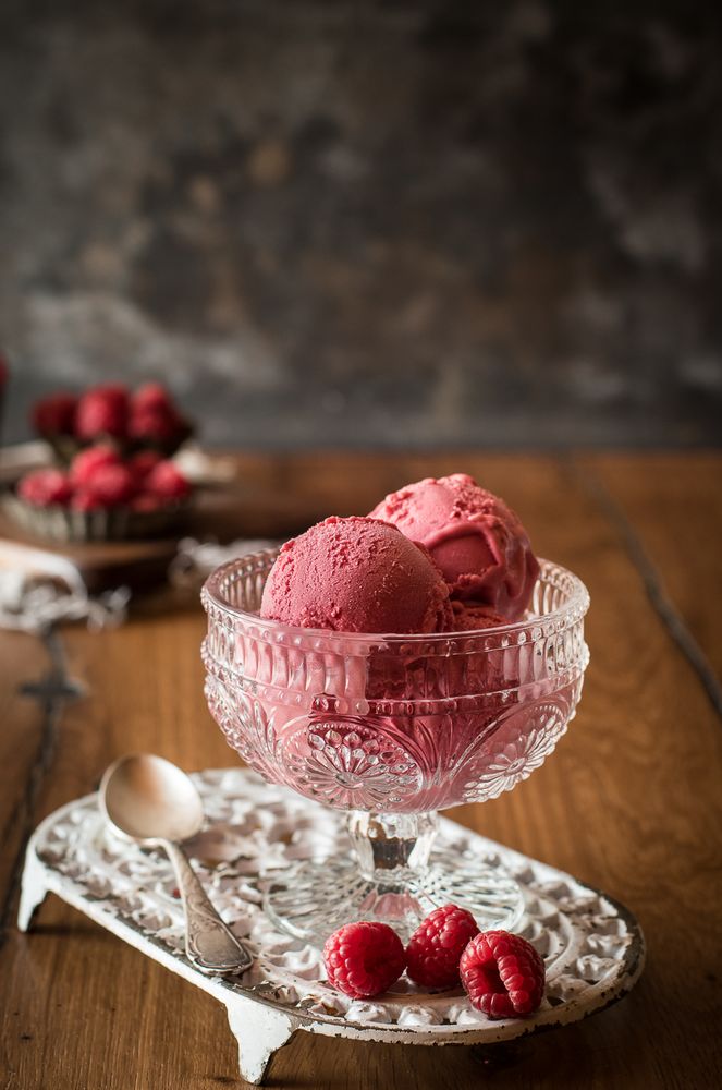 Rezeptbild: Cremiges Himbeereis