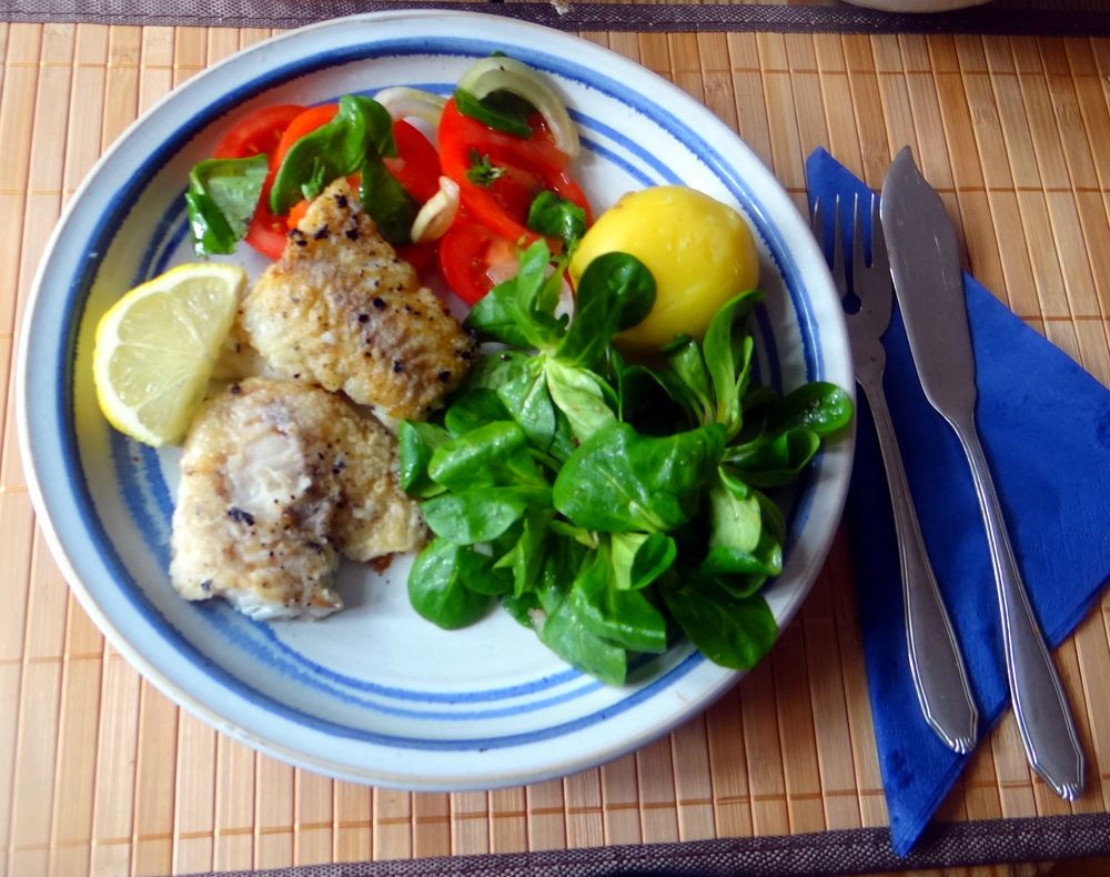 Rezeptbild: Seelachs und Salate