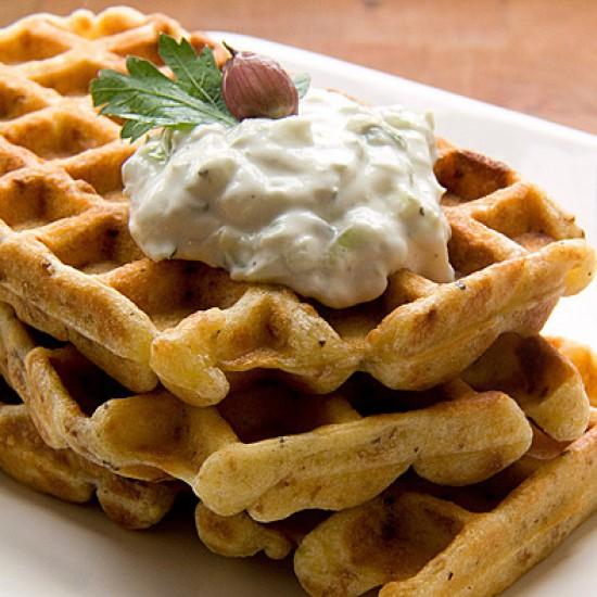 Rezeptbild: Herzhafte Zwiebelwaffeln