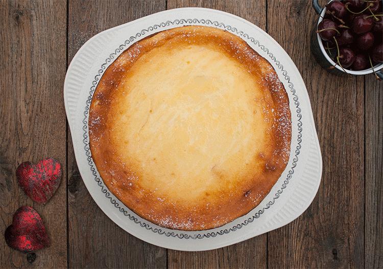 Rezeptbild: Oma´s Käsekuchen mit Kirschen