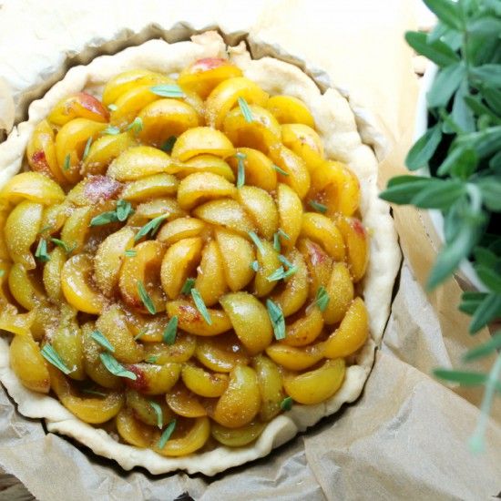 Rezeptbild: Mirabellen-Lavendel-Tarte