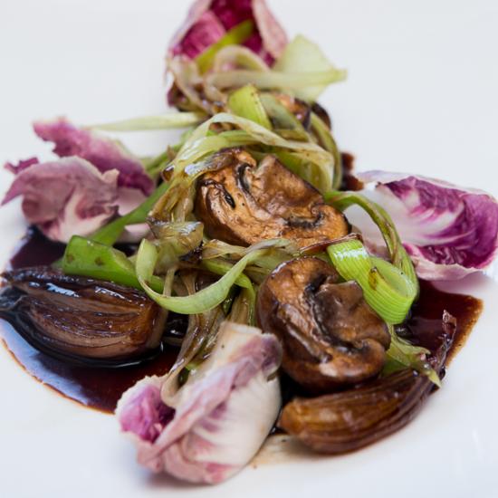 Rezeptbild: Italienischer Pilzsalat mit Lauch und Radiccio