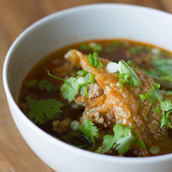 Rezeptbild: Asiatische Suppe mit selbstgemachtem Kimchi