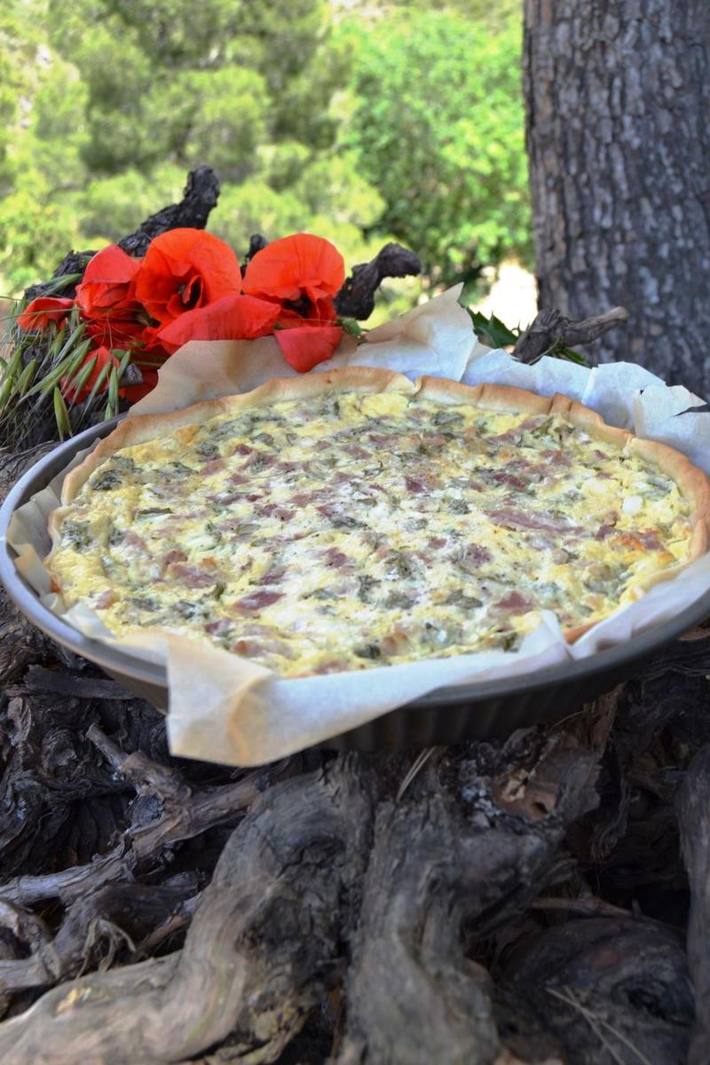 Rezeptbild: Quiche mit Bacon und Rucola 