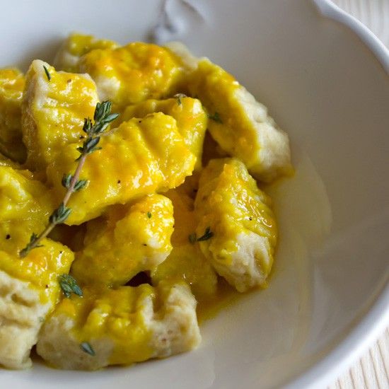 Rezeptbild: Selleriegnocchis mit Safransößle