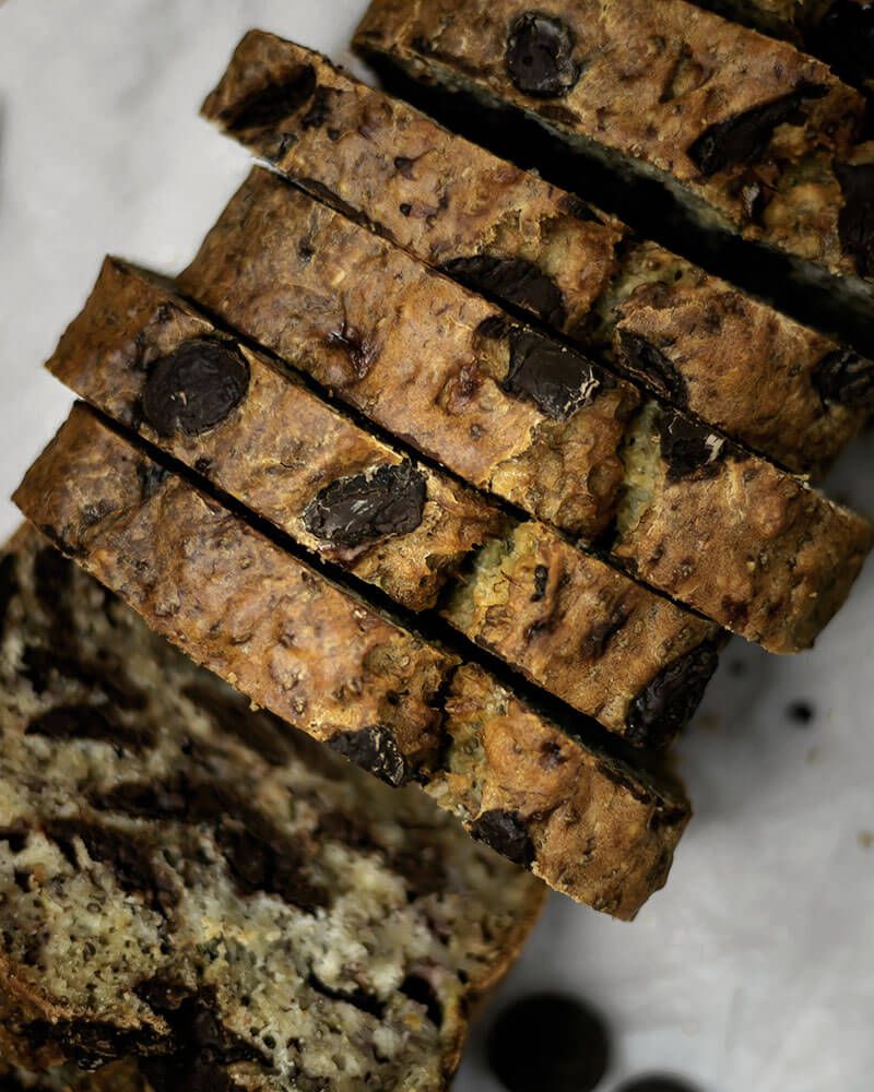 Rezeptbild: Veganes Bananenbrot mit Schokolade | Saftiges Bananenbrot ohne Ei selber machen