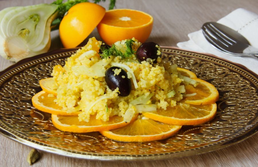 Rezeptbild: Cous Cous Salat mit Fenchel und Orangen