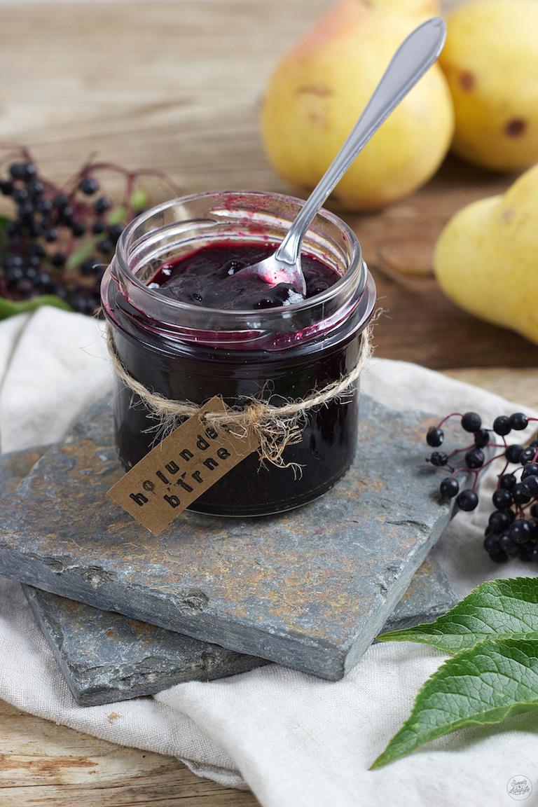 Rezeptbild: Holunder Birnen Marmelade