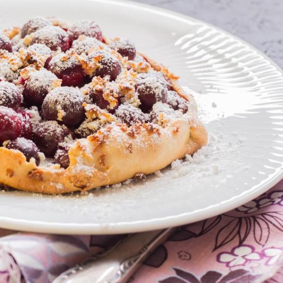 Rezeptbild: Tarte: Kirschen mit Marzipan