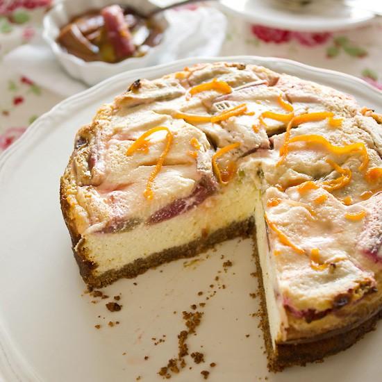 Rezeptbild: Orangen-Rhabarber-Käsekuchen