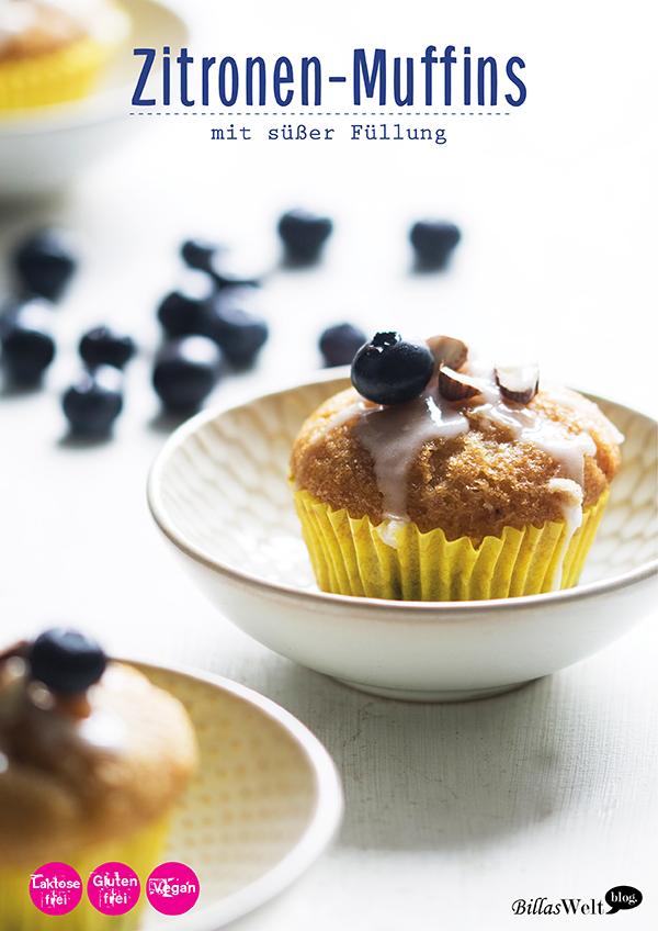 Rezeptbild: Backen ohne Ei: Zitronenmuffins mit süßer Füllung