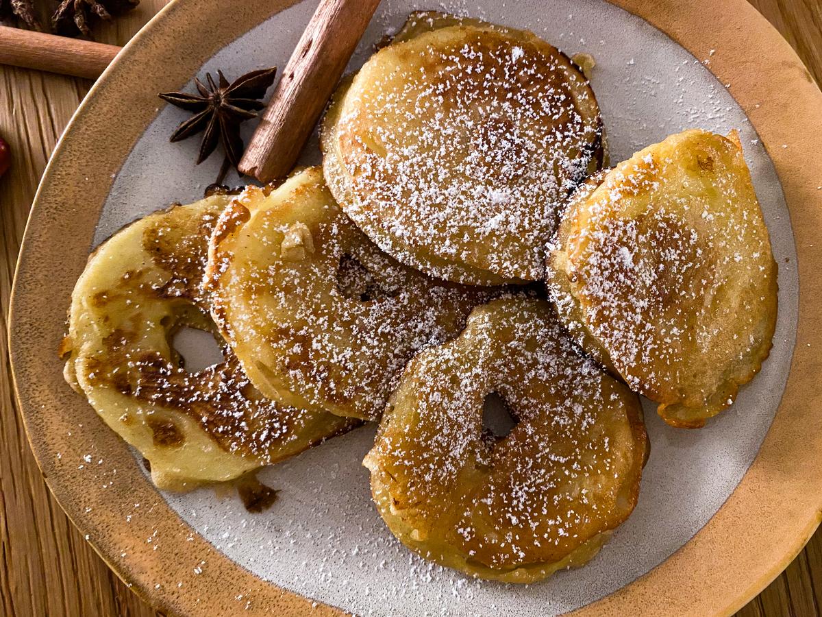 Rezeptbild: Gebackene Apfelscheiben
