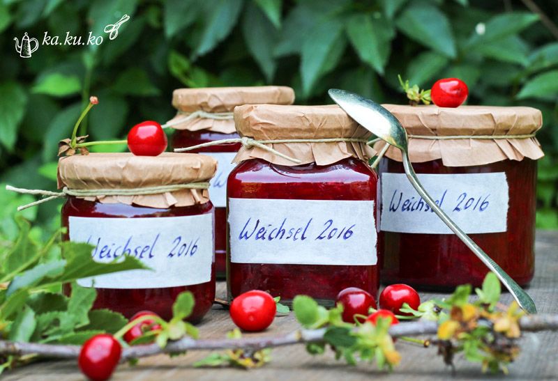 Rezeptbild: Weichselmarmelade mit Vanille