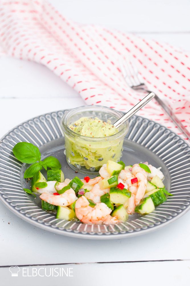 Rezeptbild: Schnelle Ceviche – Garnelensalat, frisch und lecker!