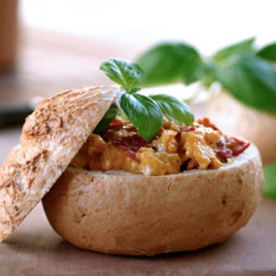 Rezeptbild: Schwangere Brötchen mit Chorizo