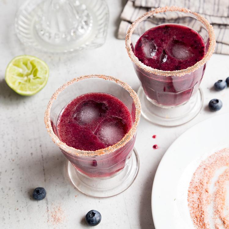 Rezeptbild: Eiskalte Blaubeer-Margaritas