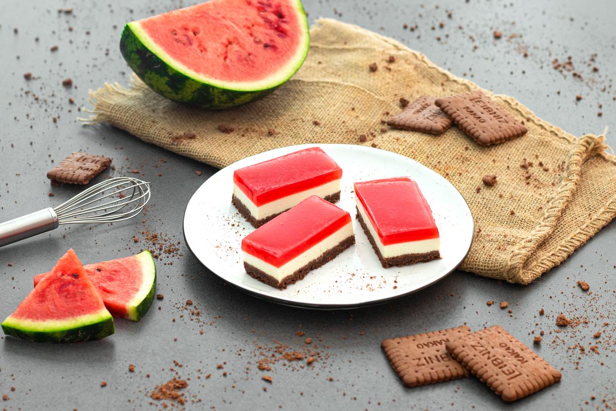 Rezeptbild: Erfrischende No-Bake Wassermelonen-Schnitten
