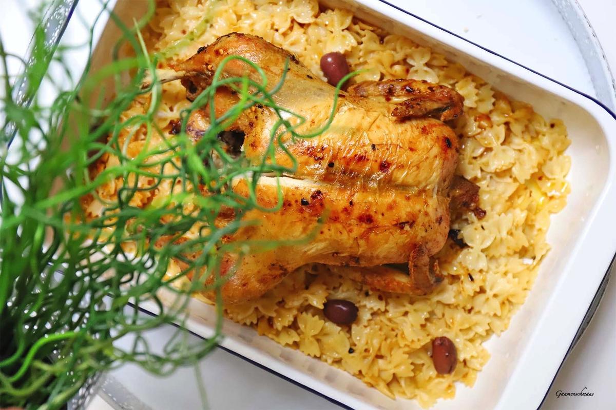 Rezeptbild: Kross gebratenes Huhn im Limettensud