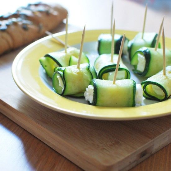 Rezeptbild: Zucchini-Feta-Röllchen