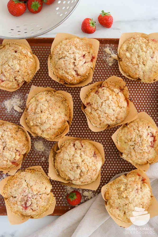 Rezeptbild: Erdbeer-Käsekuchen Muffins