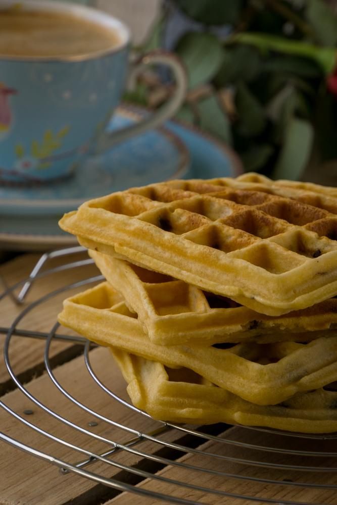Rezeptbild: Waffeln mit Schokostückchen
