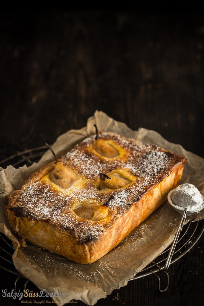 Rezeptbild: Birnen-Vanillecreme-Kuchen