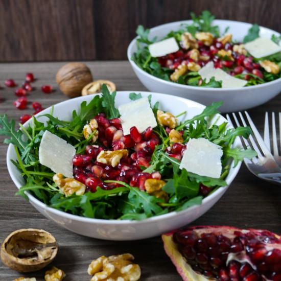 Rezeptbild: Rucolasalat mit Granatapfel