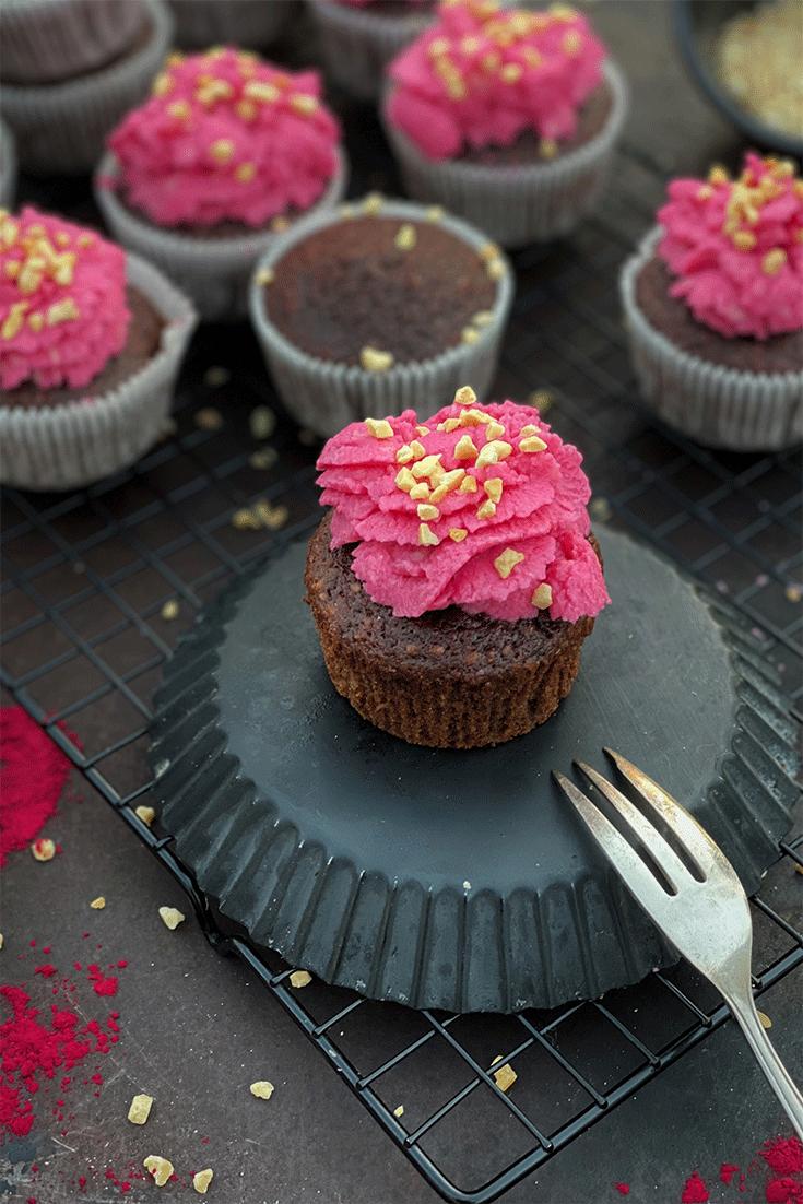 Rezeptbild: Rote Bete-Schoko-Cupcakes