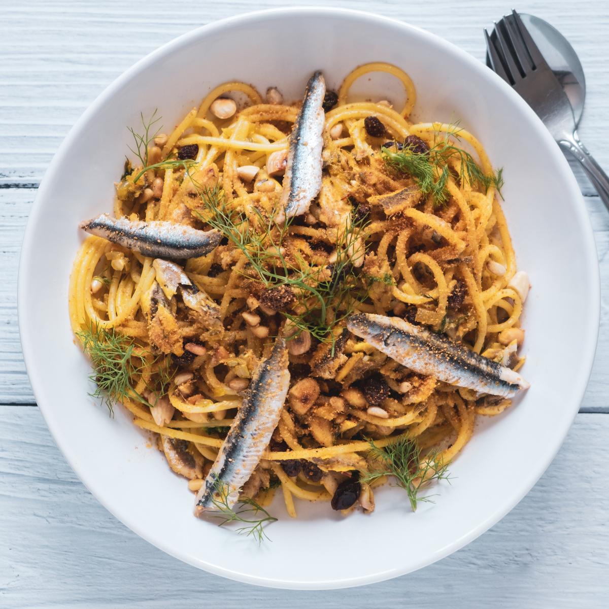 Rezeptbild: Pasta con le sarde - Pasta mit Sardinen