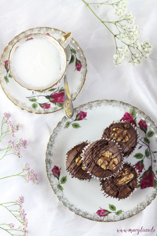 Rezeptbild: Walnuss-Schoko-Muffins mit Ahornsirup