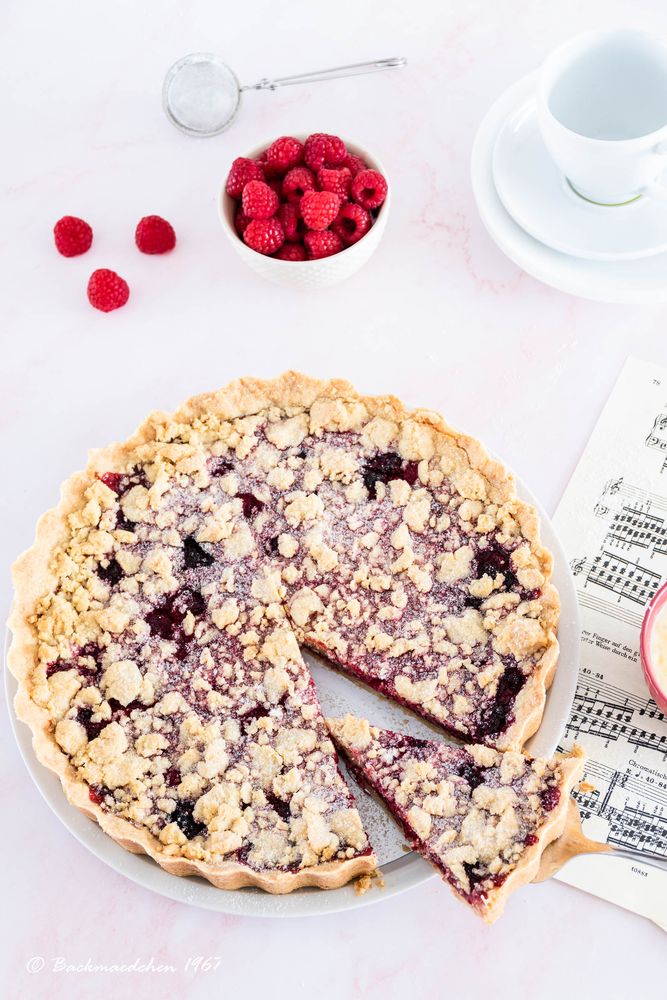 Rezeptbild: Himbeer-Streuseltarte ohne Ei