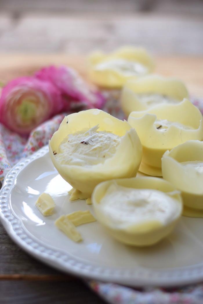 Rezeptbild: Quark Dessert im Schoko Schälche