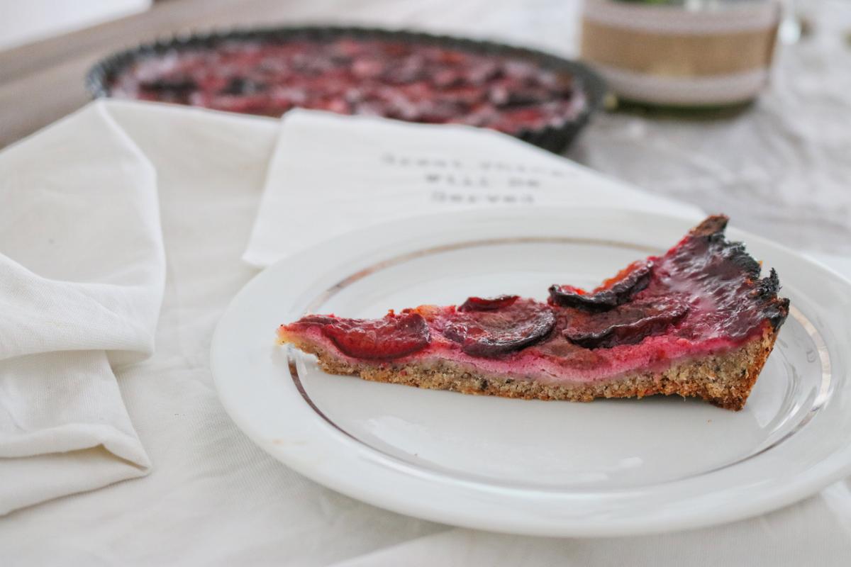 Rezeptbild: Gesunde Zwetschgen-Tarte aus Vollkornmehl 