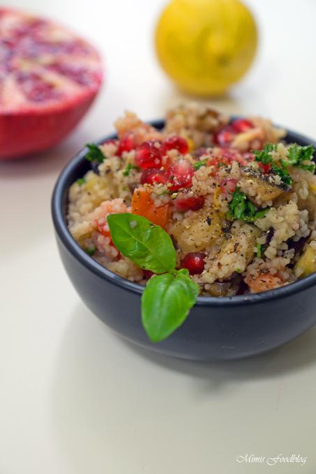 Rezeptbild: Couscous Salat mit Aubergine