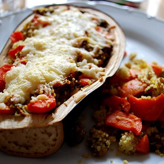 Rezeptbild: Gefüllte Aubergine